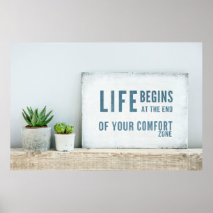 Poster A vida começa no fim de sua zona de conforto