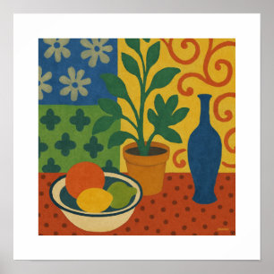Poster A vida continuada moderna com pintura Fruta
