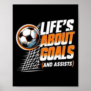 Poster A Vida de Futebol é Sobre Metas E Ists Jogador de