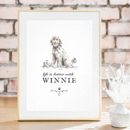 Poster A Vida De Goldendoododle É Melhor Com O Nome De Cã