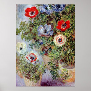 Póster A vida dos anemones por Claude Monet