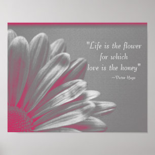 Poster A vida é a Flor - Margarida Rosa