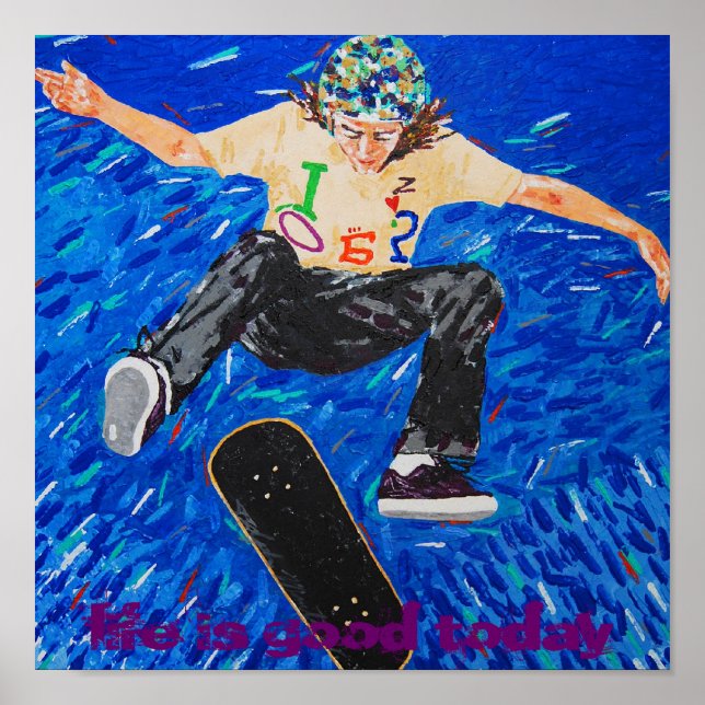 Póster a vida é boa hoje (Frente)