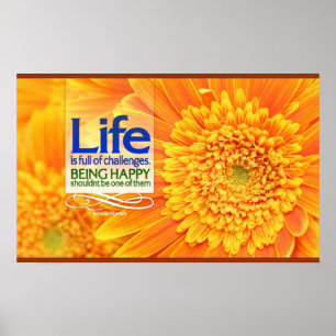 Poster A vida é Cheio de desafios motivacionais