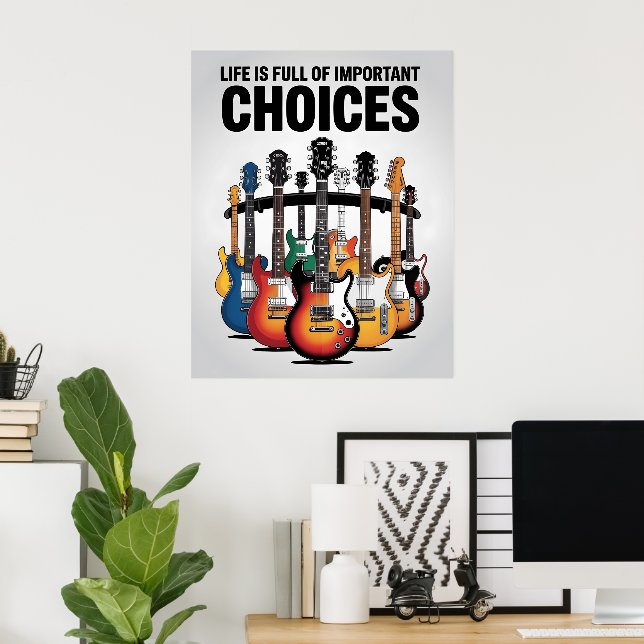 Poster A vida é cheio de escolhas importantes do Lover de (Escritório em casa)