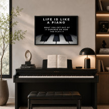 A Vida é Como um Piano Inspirador