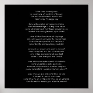 Poster A vida é como um trem fugitivo