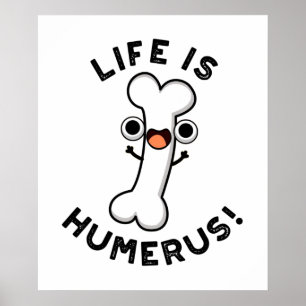 Poster A Vida É Humero Funny Bone Pun