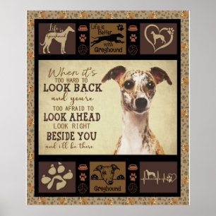 Poster A Vida É Melhor Com Greyhound Presentes De Pão D