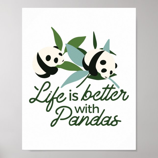 Poster A vida é melhor com Panda (Frente)