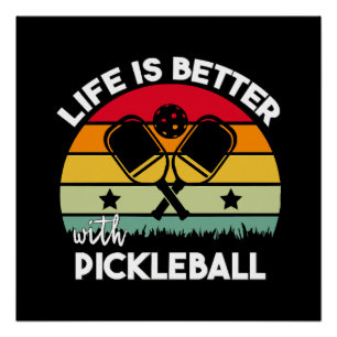 Póster A vida é melhor com Pickleball