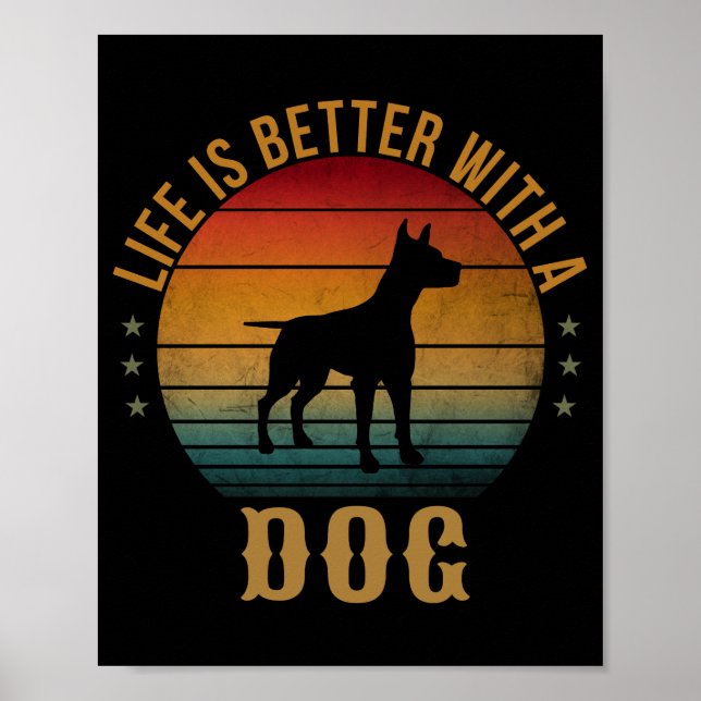 POSTER A VIDA É MELHOR COM UM CÃO  (Frente)