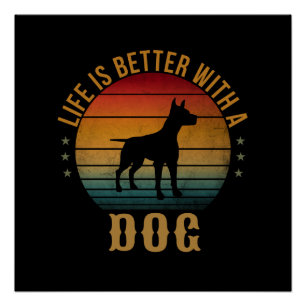 PÓSTER A VIDA É MELHOR COM UM CÃO POSTER