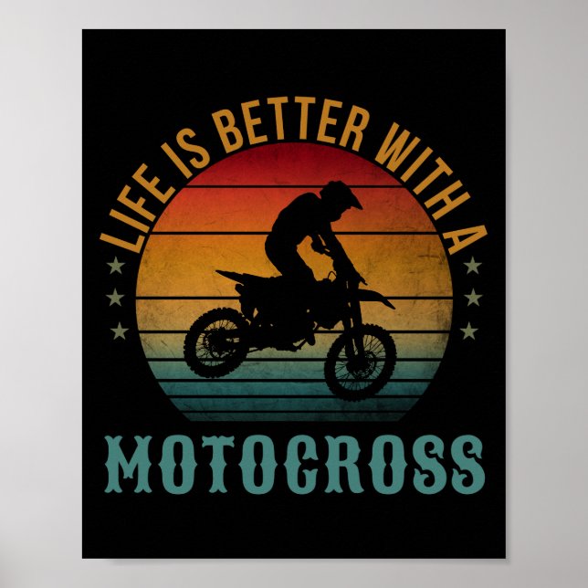 POSTER A VIDA É MELHOR COM UMA MOTOCROSA (Frente)