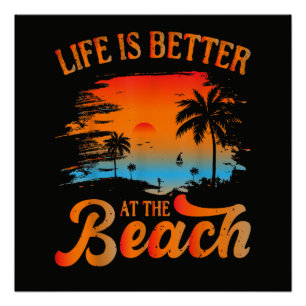 Póster A vida é melhor na praia