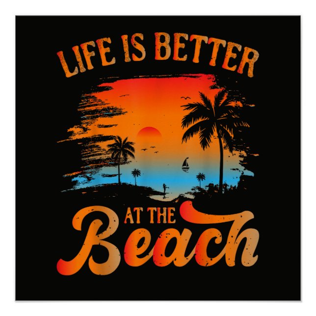 Póster A vida é melhor na praia (Frente)