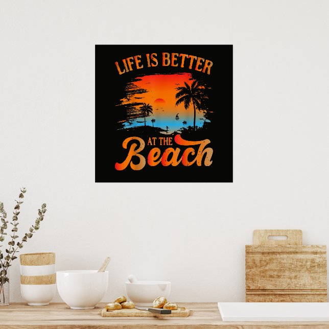 Poster A vida é melhor na praia (Cozinha)