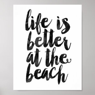 Póster A vida é melhor na praia