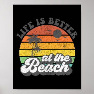 Poster A Vida É Melhor Nas Férias Do Verão Na Praia