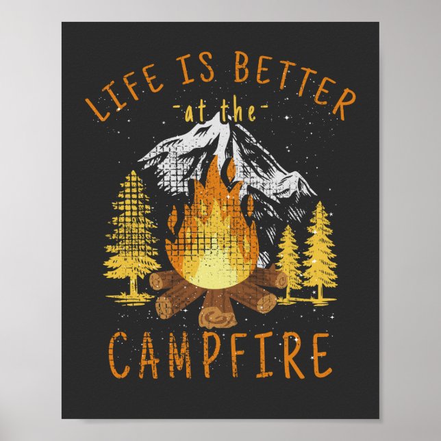 Poster A vida é melhor no Campfire (Frente)