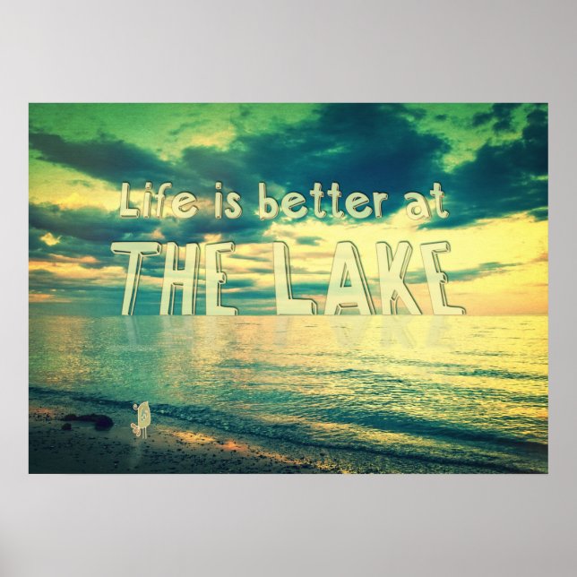Póster A vida é melhor no lago Pássaro Pequeno (Frente)