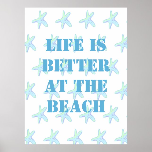 Poster A vida é melhor no Praia Starfish (Frente)