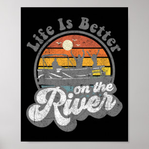 Poster A Vida É Melhor No Rio Barco De Pontão Engraçado B