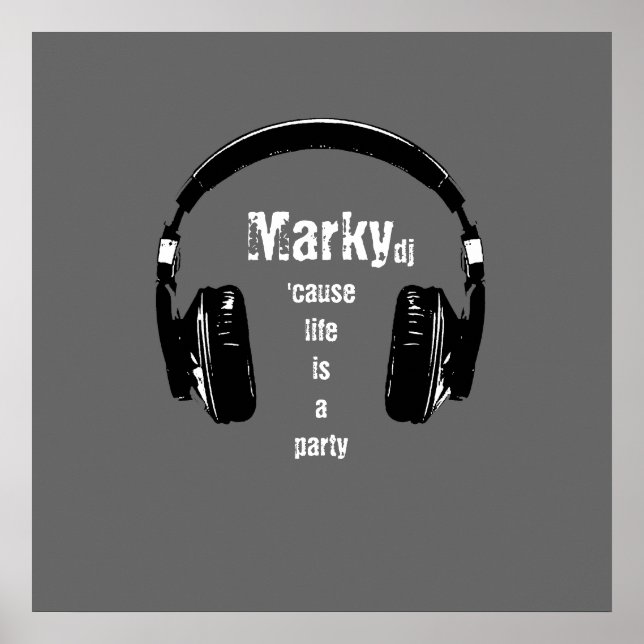 Poster a vida é um DJ de festa (Frente)