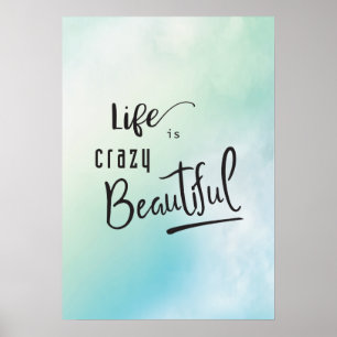 Poster A vida é uma bela citação