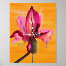 A vida é uma bela citação da Orquídea Púrpura