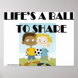 Póster A vida é uma bola a compartilhar