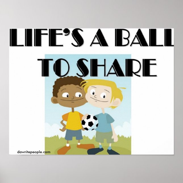 Póster A vida é uma bola para compartilhar (Frente)