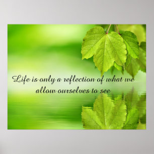 Poster A vida é uma motivação inspiradora de reflexão