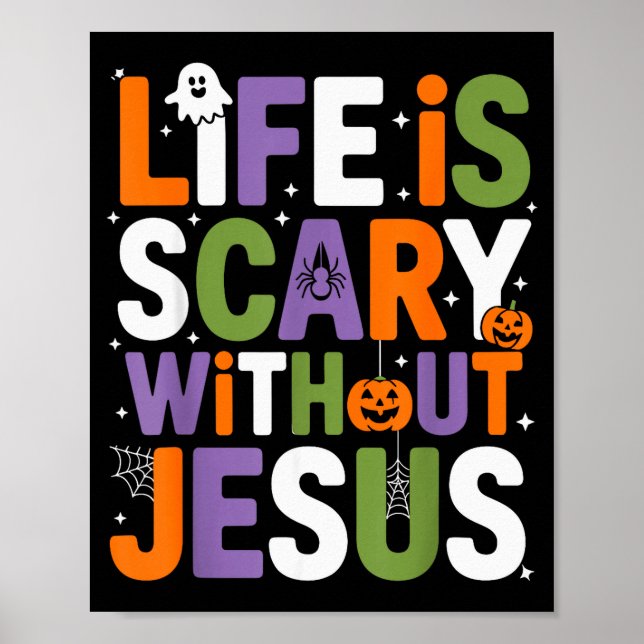 Poster A Vida é Y Sem Jesus Natal Cristão  (Frente)