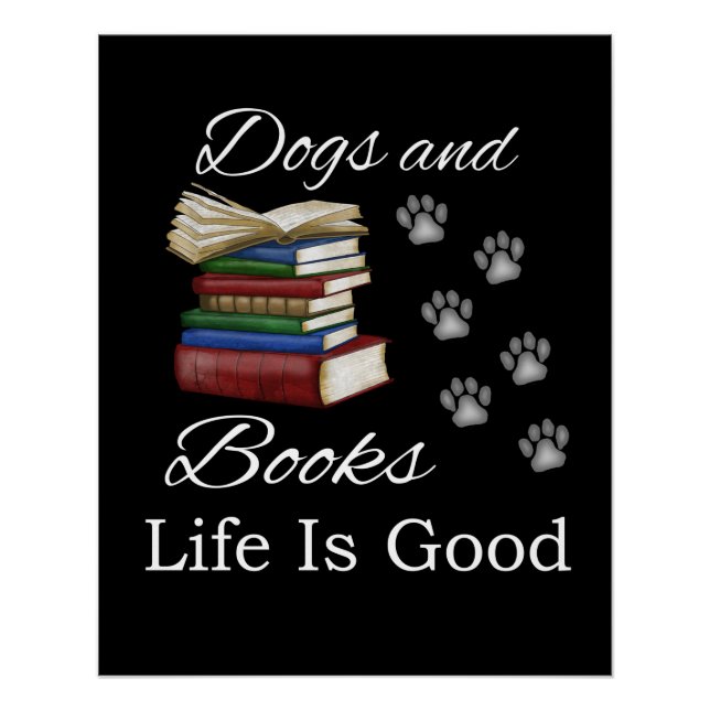 Póster A Vida Engraçada Do Livro De Cachorros É Um Bom Le (Frente)