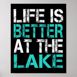 Poster A Vida Engraçada É Melhor No Lago Camping Summer V