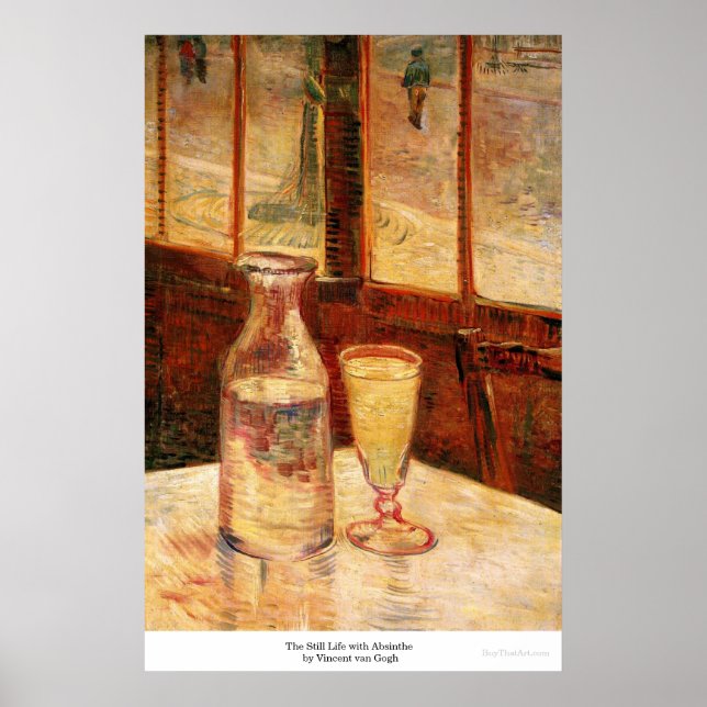Póster A vida estática com Absinthe por Vincent van Gogh (Frente)