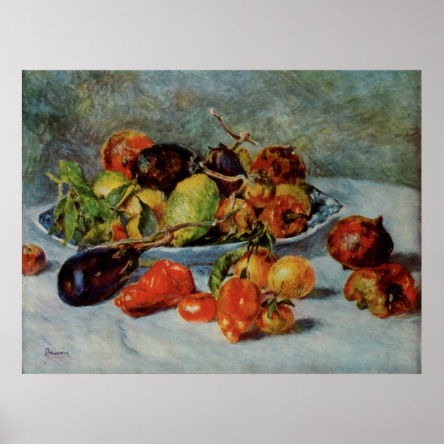 Póster A vida eterna de Renoir com a Fruta do Mediterrâne (Frente)