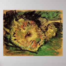 Póster A vida eterna é dois girassóis cortados por Vincen