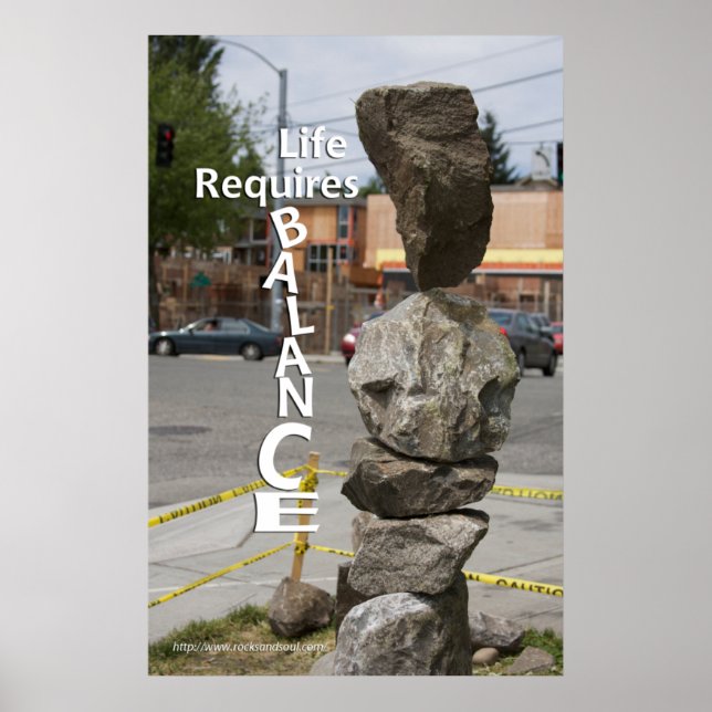 Poster A vida exige equilíbrio (Frente)