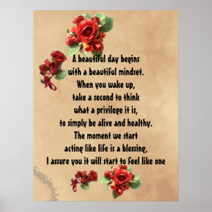 Poster A Vida Inspirativa É Uma Citação De Bênção