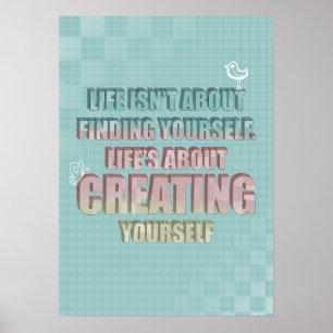 Poster A vida não é sobre encontrar-se citações