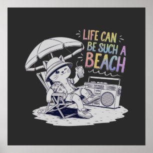 Poster A vida pode ser tão divertida na praia e vida rela