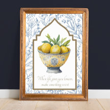 A Vida Te Dá Arte De Cozinha Inspiracional Com Lim