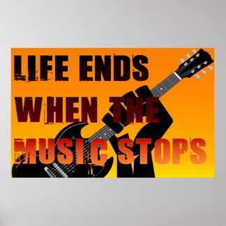 Poster A Vida Termina Quando A Música Parar
