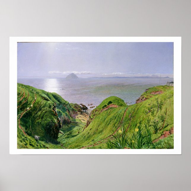 Poster A View of Ailsa Craig and the Isle of Arran, 1860 (Frente)