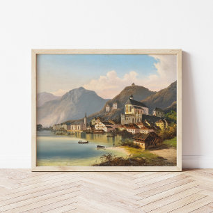 Poster A View of Hallstatt Johann Wilhelm Jankowsky