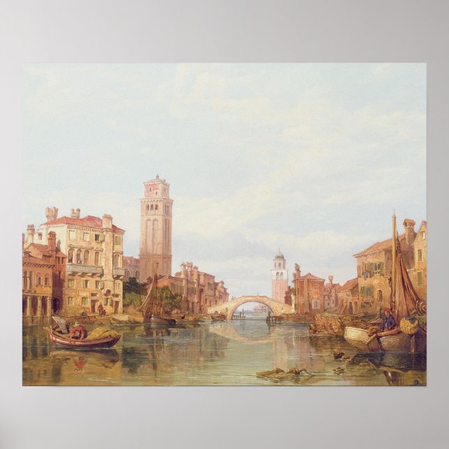 Póster A View of Verona, 1848 (oil on canvas) (Frente)