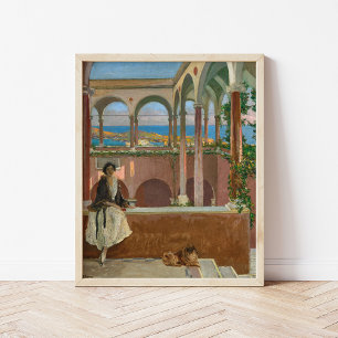 Poster A Villa no Riviera Sir John Lavery