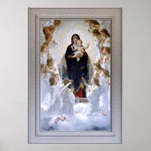 Poster A Virgem com Anjos por William Adolphe Bouguere